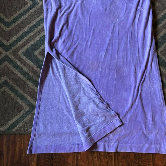 California ROC Purple Velour Robe Housecoat Sz M USA Maxi Pockets - Picture 3 of 6